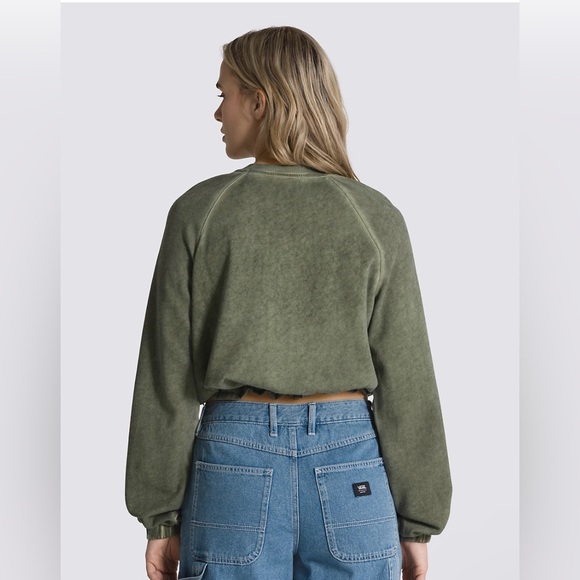 Vans Womens Retreat Long Sleeve Raglan Fleece Crew, size XS - Picture 4 of 12